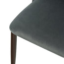 Set 2 Sedie imbottite in Metallo e Poliestere 45x57,5x87,5 cm  Grigio Scuro