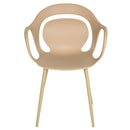 Set 2 Sedie in Polipropilene Gambe in Acciaio 58,5x60x83,5 cm  Gialle