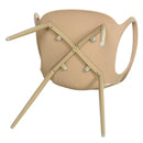 Set 2 Sedie in Polipropilene Gambe in Acciaio 58,5x60x83,5 cm  Gialle