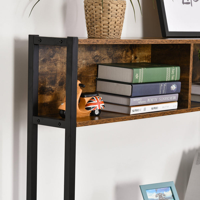 Scrivania da Ufficio ad Angolo Porta PC in Legno e Metallo 140x125x149 cm  Marrone Scuro