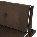 Divano Letto 2 Posti in Tessuto 170x76x72,5 cm  Marrone