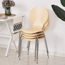 Set 4 Sedie Impilabili in Acciaio e Legno  