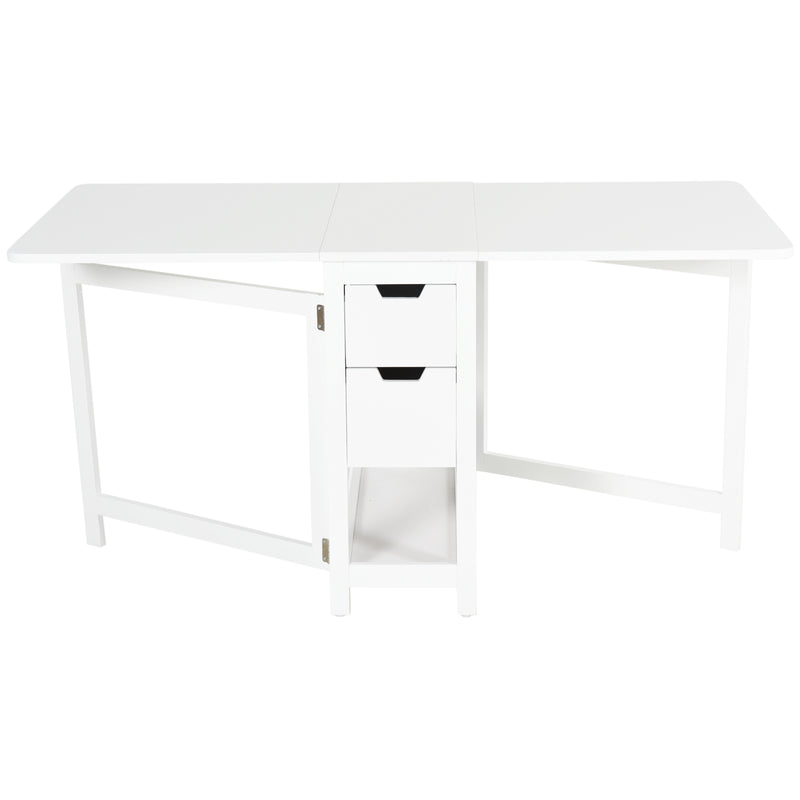 Consolle Allungabile con Cassetti 150x80x74 cm  Bianco