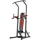 Stazione Fitness Multifunzione Pieghevole per Allenamento in Acciaio   Nera