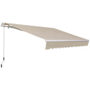 Tenda da Sole Avvolgibile a Parete 3,5x2,5m in Alluminio e Poliestre Beige