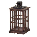 Set 2 Lanterna in legno marrone quadrata 