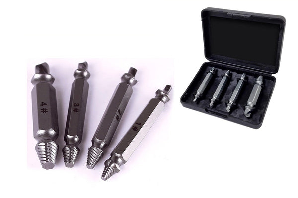 Kit de 4 extracteurs en acier pour tournevis pour vis et boulons endommagés acquista