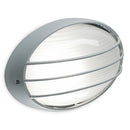 Plafoniera Ovale Grande con Griglia Colore Alluminio per Esterno Linea Garden Livos