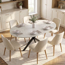Tavolo Pranzo Allungabile 4-6 Posti 135x100x75 cm con Allunga a Farfalla e Base a X in MDF e Acciaio Grigio Cemento      