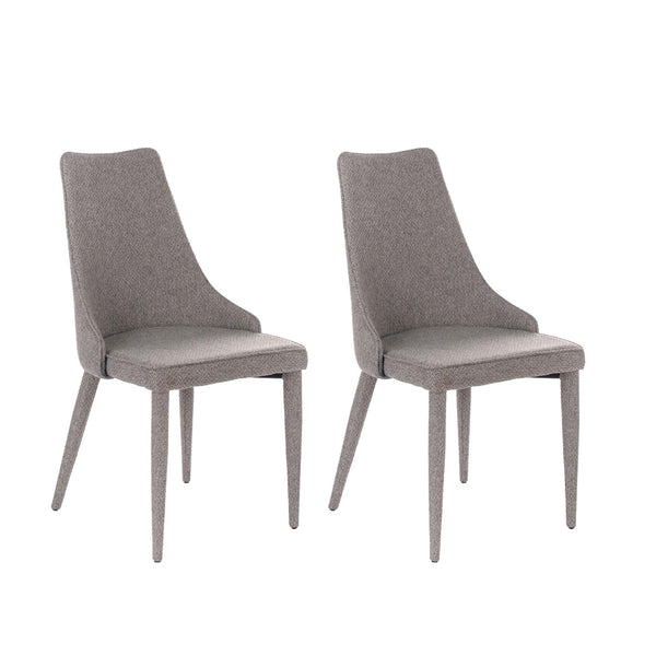 Set 2 Sedie 46x46xH91 cm in Tessuto Myriam Grigio sconto