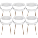 Set 6 Sedie 62x54x74 cm in Polipropilene Diletta Bianco