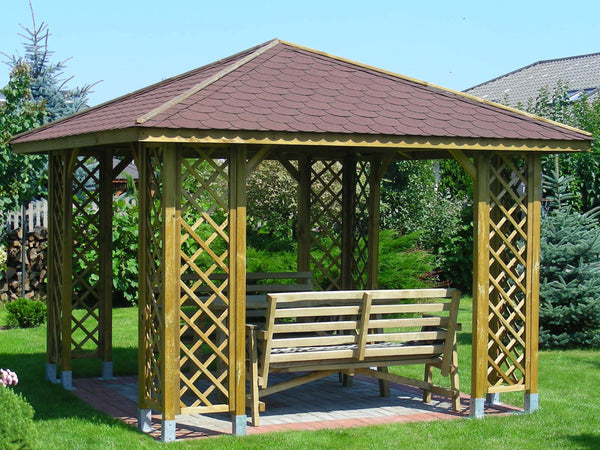 sconto Tonnelle de Jardin 3,45x3,45m en Bois