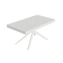 Tavolo Allungabile 160-264x90x74 cm Niket Bianco Frassino Gambe Bianche