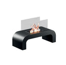 Camino a Bioetanolo da Pavimento 75,5x30x45,5 cm 2000W 1,5L Trento Nero 