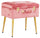 Pouf Serviette 51x37x51 cm en Velours Rose