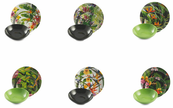 online Service de table 18 pièces en porcelaine et grès VdE Tivoli 1996 Jungle