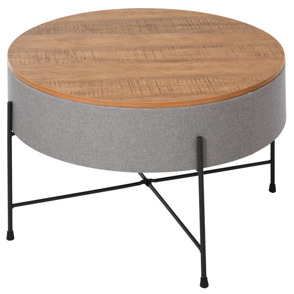 Table Basse Ronde Ø60x40 cm avec Compartiment de Rangement acquista