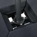 Base per Ombrellone da Giardino Ø48 80x80x50 cm in Plastica 60 Litri Nero