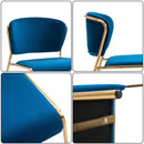 Set 4 Sedie in Metallo e Poliestere  Blu