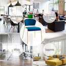 Set 4 Sedie in Metallo e Poliestere  Blu