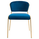 Set 4 Sedie in Metallo e Poliestere  Blu