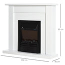 Camino Elettrico da Pavimento 102x30x95 cm Effetto Fiamma 2000W  Bianco