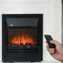 Camino Elettrico da Pavimento 102x30x95 cm Effetto Fiamma 2000W  Bianco