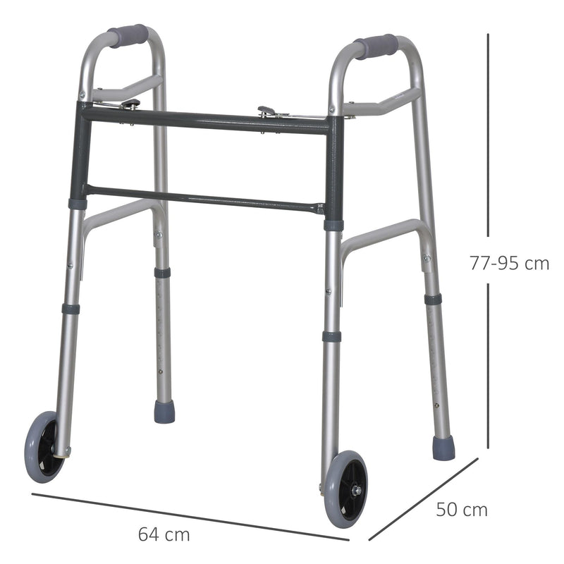 Deambulatore Pieghevole in Alluminio con Ruote 