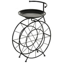 Cantinetta Portabottiglie in Metallo 50,5x35x73 cm 18 Bottiglie  Nero