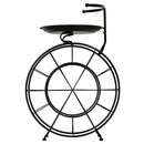 Cantinetta Portabottiglie in Metallo 50,5x35x73 cm 18 Bottiglie  Nero