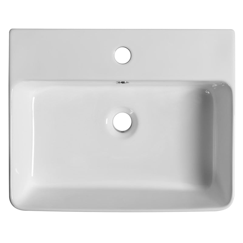 Lavabo da Appoggio 52x42x15,5 cm in Ceramica  Bianco
