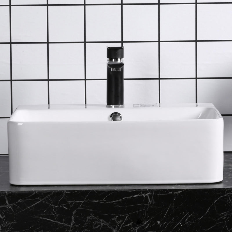 Lavabo da Appoggio 52x42x15,5 cm in Ceramica  Bianco