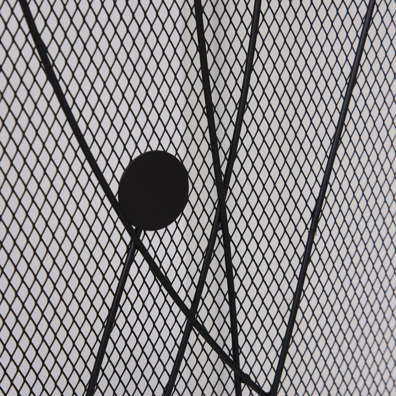 Parascintille con Antine 125x80 cm per Camino a Legna in Metallo  Nero