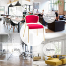 Set 4 Sedie in Metallo e Poliestere  Rosse