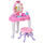 Miroir jouet pour enfant avec tabouret rose