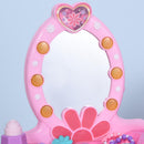 Specchiera Giocattolo per Bambini con Sgabello   Rosa