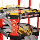 Pista da Corsa Garage Giocattolo per Bambini con Elicottero 