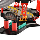 Pista da Corsa Garage Giocattolo per Bambini con Elicottero 