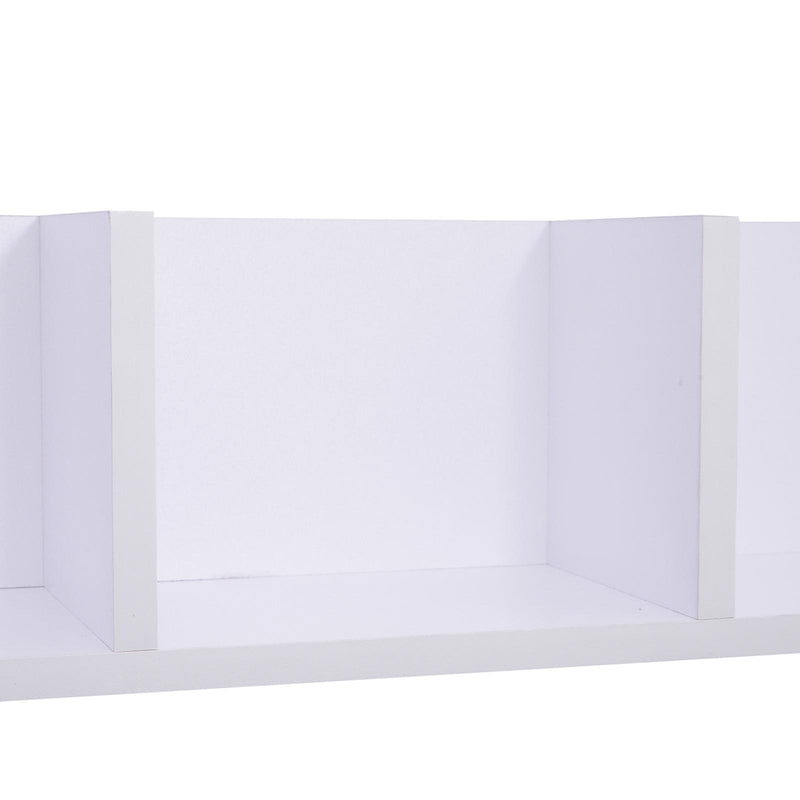 Mensola Scaffale Libreria Porta CD in Legno 95x17x18 cm  Bianca