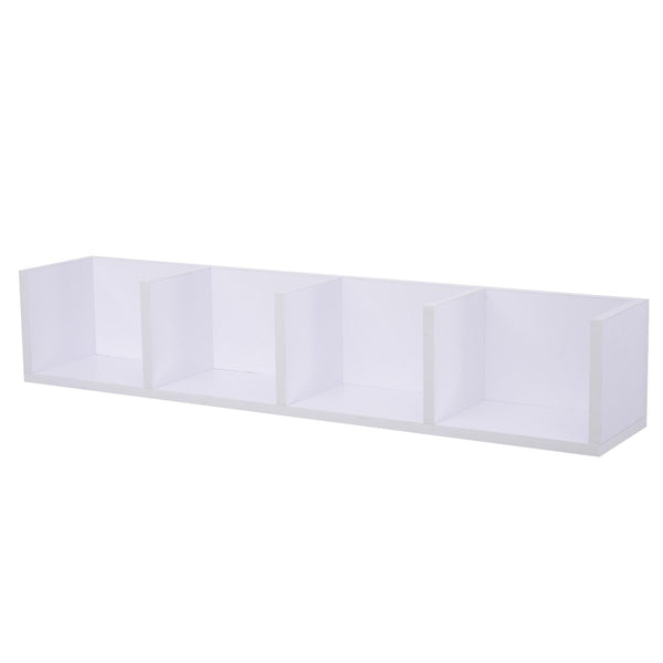 sconto Étagère Bibliothèque Porte-CD en Bois 95x17x18 cm Blanc