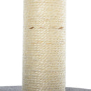 Albero Tiragraffi con Cuccia per Gatti in Legno Sisal 40x40x103 cm  Grigio Chiaro