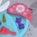 Postazione Trucco Specchiera Giocattolo per Bambini con Sgabello   Azzurra