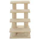 Scaletta per Animali Domestici 4 Gradini 63,5x43x60 cm  Beige