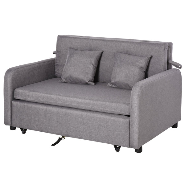 online Canapé convertible 2 places 136x92x84 cm en lin gris