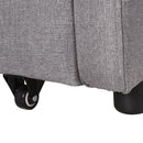 Divano Letto 2 Posti 136x92x84 cm in Lino  Grigio