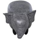 Pouf Poggiapiedi Elefante 72x35x36 cm  Grigio