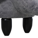 Pouf Poggiapiedi Elefante 72x35x36 cm  Grigio