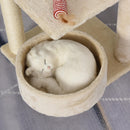 Tiragraffi Multiattività per Gatti in Legno Sisal 40x40x121 cm  Beige