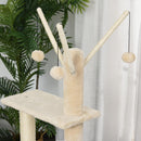 Tiragraffi Multiattività per Gatti in Legno Sisal 40x40x121 cm  Beige