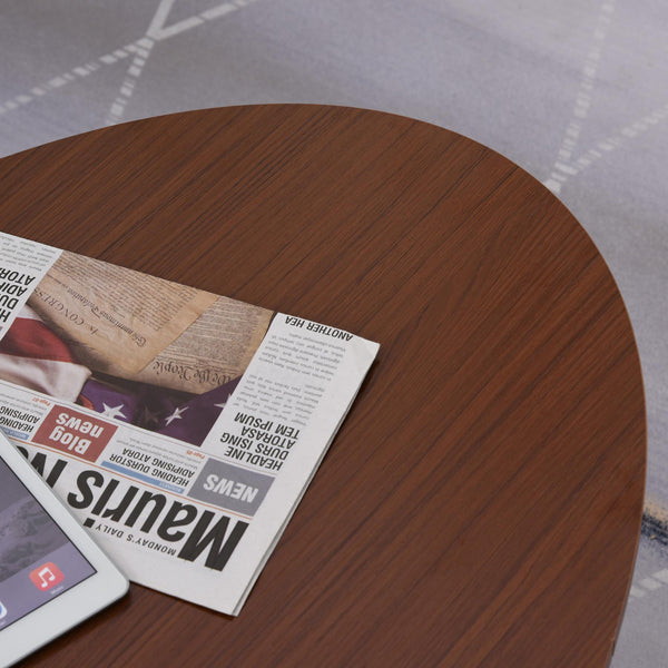 Table Basse Ovale 100x60x42 cm en Bois et Acier prezzo